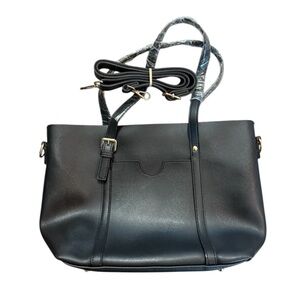 Leather Women's Tote Bag with Gold Hardware – NWT